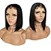 Nobel Hair Human Hair Lace Front Wigs For Black Women Brazilian Virgin Human Hair Short Bob Wigs Straight Glueless Lace Wig 12Inch 150% Density