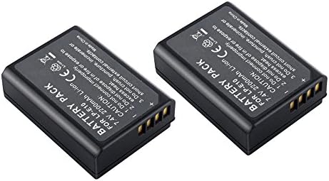 PALO 2 Pack Replacement LP-E10 Battery For Canon EOS Rebel T3, T5, T6, Kiss X50, Kiss X70, EOS 1100D, EOS 1200D, EOS 1300D Digital Camera