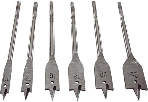 EXTOL CRAFT 1170 Flat Drill Bits for Wood, 6 Piece Set