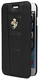 Ferrari 458 Black Real Genuine Leather Booktype Case w/ Gold Emblem for iPhone 6