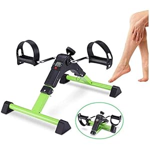 HIMFL Portable Pedal Exerciser Bike with LCD Monitor, Silent & Compact Home Office Compact Under Desk Exercise Bike