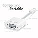 Fosmon Mini DisplayPort (MiniDP/mDP/ThunderBolt Port Compatible) to VGA Adapter Cable - Male to Female (15cm With IC) for Apple MacBook, Macbook Pro, MacBook Air, iMac, Mac Mini, Microsoft Surface Pro