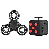 Wild Tribe Fidget Cube & 360° Tri Fidget Hand Spinner - Anxiety Attention EDC Toy - Relieves Anxiety for Children and Adults - Stress Reliever