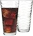 Circleware 40135 Pulse Set of 8-15.7 oz Heavy Base Highball Drinking Glasses Tumblers Ice Tea Beverage Cups Glassware for Water, Juice, Beer, 8pc, Clear