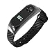 Compatible for Mi Band 2 Strap Replacement Protective Shell Carbon Fibre Wristbands Bracelet Bands Compatible for Xiaomi Mi Band 2 (Black)