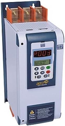 WEG SSW060010T2257ESZ Soft Starter, 10 Amps, 3 HP @ 230V/5 HP @ 460V, 100-250VAC Control Voltage, w/Built-In Bypass