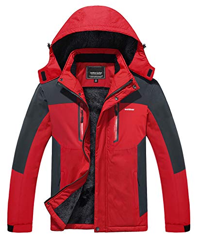 KEFITEVD Arbeitsjacke Herren Winter Jacke Warm Gefüttert Angeljacke Wasserdicht Wanderjacke Angeln Jagd Jacke mit…