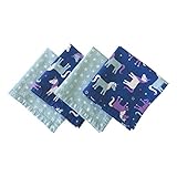 Funkins Reusable Cloth Napkins for Kids | Lunch Boxes | Eco-Friendly | Machine Washable | Name Tag | Set of 4, 12