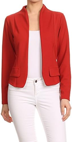 MissMissy Womens Casual Business Slim Fit Long Sleeve Blazer Jackets J907