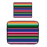 Novel Colorful Mexican Blanket Stripes Zipper Water