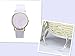 SMTSMT Womens Leather Band Analog Quartz Wrist Watch-White