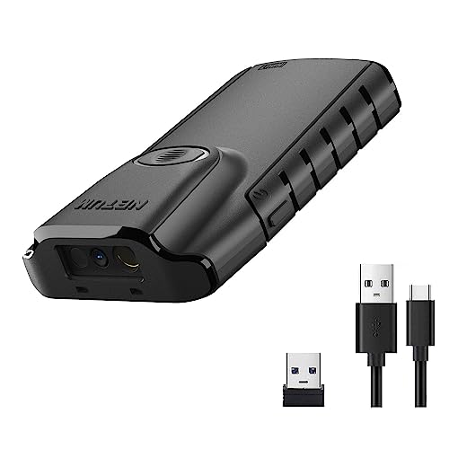 Photo 1 of NETUM Bluetooth 2D Barcode Scanner, 3-in-1 Small Portable QR Bar Code Reader Automatic Wireless Gun Scan Back Clip Work with Tablet iOS Android Windows MacOS for Warehouse Inventory POS (2D - E800)