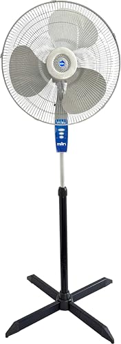 Ventilador de Pedestal Inteligente 18” MAN Smart M Blu con App Bluetooth, 3 Velocidades, Oscilatorio, Temporizador, 120 W, Altura Ajustable, Gris