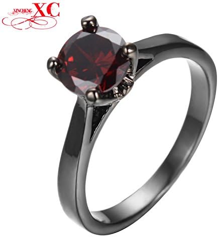 Dudee Jewelry Black Gold Filled Men Stone Ring Unique Wedding Engagement Fashion Women Men Ring Anel Anies RB0408