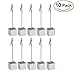 NUOLUX Memo Clip Holder Stand with Alligator Clasp for Pictures Card Paper Note Clip 10pcs (Silver)