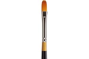 KINGART Original Gold 9500-8, Premium Artist Brush, Golden TAKLON Filbert-Size: 8, 8, Black