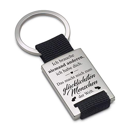 Lieblingsmensch Porte-clés Modèle : Je n'ai jamais besoin d'autre... - Textile