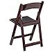 Flash Furniture Hercules™ Series Folding Chair - Red Mahogany Resin – 1000LB Weight Capacity Comfortable Event Chair - Light Weight Folding Chair