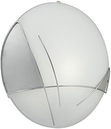 Advanced Raya 60w Frosted Glass Circular Wall/Ceiling Light - Stainless Steel [NP2205] (EcoEpitome Packaging)