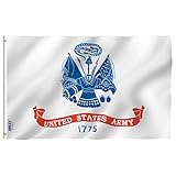 ANLEY [Fly Breeze] 3x5 Foot US Army Flag - Vivid Color and UV Fade Resistant - Canvas Header and Double Stitched - United States Military Flags Polyester with Brass Grommets