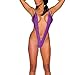 YiZYiF Teeny Weeny Sling Shot Micro Bikini Halter Thong One-Piece Teddy