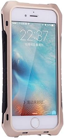 iPhone 6S Case, InnFast Waterproof Shockproof Dustproof Aluminum Alloy Metal Gorilla Glass Cover Phone Case for Apple iPhone 6S/6 4.7 Inch (GOLD)