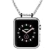 AsiaFly Necklace Pendant Compatible Apple Watch, Infinity & Double Loop Connector for Apple Watch Series 3, Series 2, Series 1 Sport & Edition - Black 42mm Double
