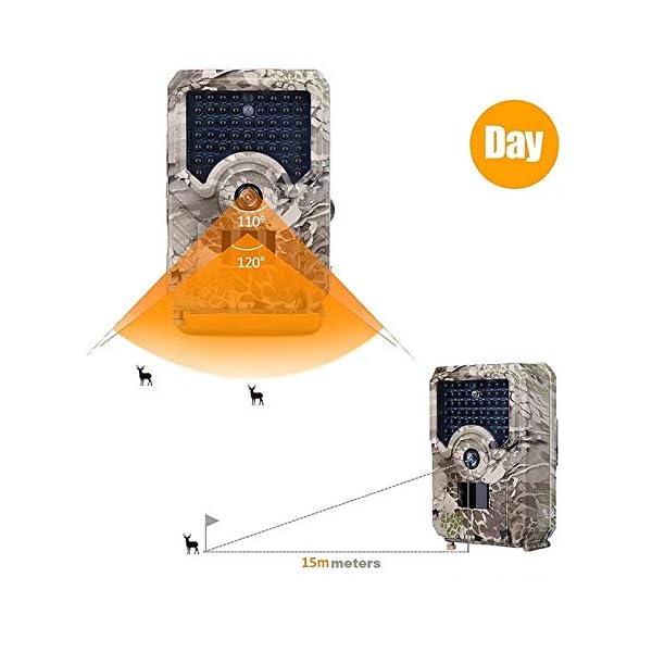 EXCLVEA Wildkamera 12MP 1080p Wildlife-Kamera Mit PIR-Sensor 65ft Infrarot-Nachtsicht-IP56 Wasserdicht für die… – Bild 6