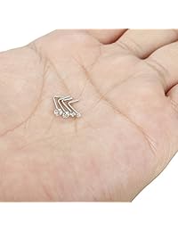 Jstyle arete para la nariz de acero inoxidable, 4 piezas de 20 g. Piercing con pasador en forma de L de 1.5 mm, 2 mm, 2.5 mm y 3 mm.