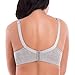 Delimira Women's Cotton Full Coverage Wireless Non-Padded Lace Trim Plus Size Bra Grey 46C