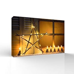 Canvas Wall Art Merry Christmas Pictures Home Wall Decorations for Bedroom Living Room Paintings Canvas Prints Framed - 12x18 inches