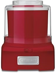 Cuisinart ICE21R Frozen Yogurt Automatic Ice Cream and Sorbet Maker,120 V, Thermoplastic, 1-1/2 qt, Red