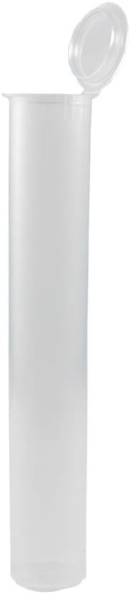 Doob Tube 116mm Pre-Roll Squeeze Pop Top Container King size 4" Cone Rolled J Case (100 Count, Clear)
