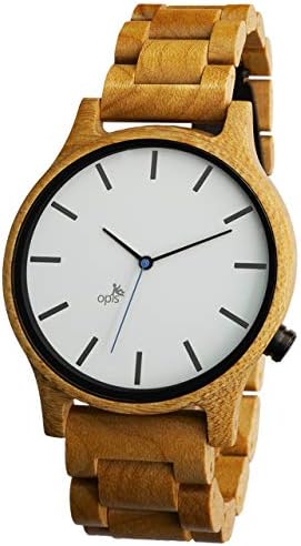 Opis TechnologyOpis UR-M1 Wooden Wrist Watches for Men/Gents Wood Watches/Wood Watch for Gentlemen (Black Sandalwood, Red Sandalwood, Zebra Wood, White Maple)