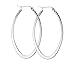 S-JSEA 4 Colors Stainless Steel Hoop Earrings Oval Hypoallergenic Earrings Big Nickle Free