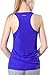 Fastorm Running Tank Tops for Women Active Racerback Dry Fit Tank Top Cerulean Blue-L