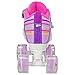 Pacer Comet Quad Kids Roller Skate, with Light Up Wheels, P973, White sz 1