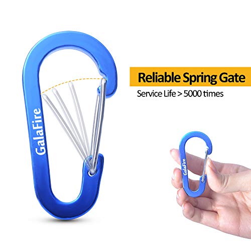 10PCS Carabiners Clip Small 2 3/8 inch 6cm Aluminum Not for Climbing Caribeaners Bulk Flat Gourd Shape Keyring Mini D Ring Keychain Carabiner for Camping Backpack Hiking Fishing Accessories (10 PCS) - Thumbnail 6