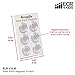 ECR4Kids Round Magnets for Dry Erase Board, Glass Whiteboard, Bulletin Board, Refrigerator - Rare Earth Neodymium Magnet, Clear (6 Pack)