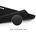 Mouse Pad, Jelly Comb Gaming Mouse Pad / Mat with Non-Slip Rubber Base, Stitched Edges - Black