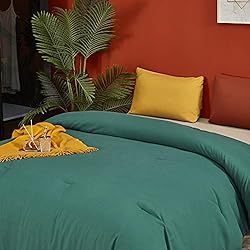 Luxlovery Emerald Green Comforter Set Queen Dark