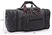 Canvas Duffel Bag, Aidonger Vintage Canvas Weekender Bag Travel Bag Sports Duffel with Shoulder Strap (Black)