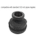 IBEUTES 4-Pack Black Malleable Cast 1-1/4 X ½ -Inch Reducing Coupling Pipe Fittings - Threaded Pipe Nipples For DIY Decor Or Industrial Vintage Style