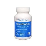 BlueBiotics Ultimate Care - Probiotic 61 Billion CFU - Shelf Stable, Guaranteed Potency Until Expiration, No Refrigeration - Gluten Dairy Free for Women Men - 60 Vegetable Capsules