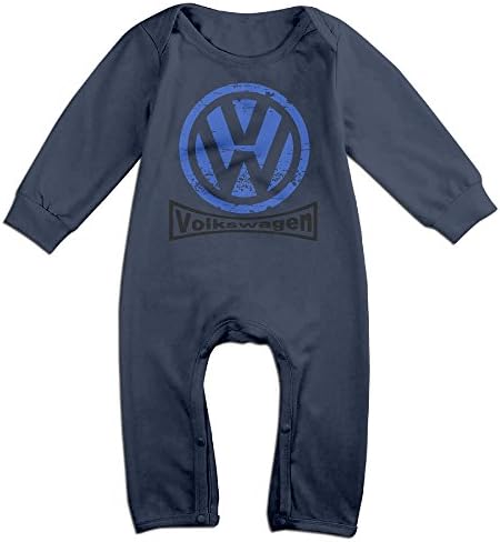 Kids BabyVolkswagen VW Logo Long Sleeve Romper Navy
