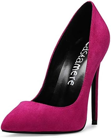 CastamereWomens High Heels 4.7IN Black Lining Pointed Toe Slip-On Court Shoes Classic Elegant Pumps 12CM Stiletto Heels