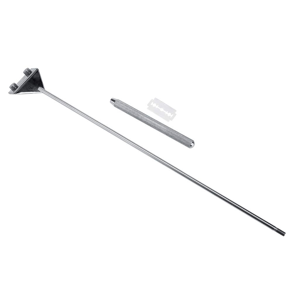 304 Stainless Steel Aluminum Fish Tank Scraper Cleaning Kit Fish Glass Cleaner Tool Algae Scraper Cleaner with Scraper for Aquarium Fish Plant tank Grass tank Fish tank(45cm-Wide)