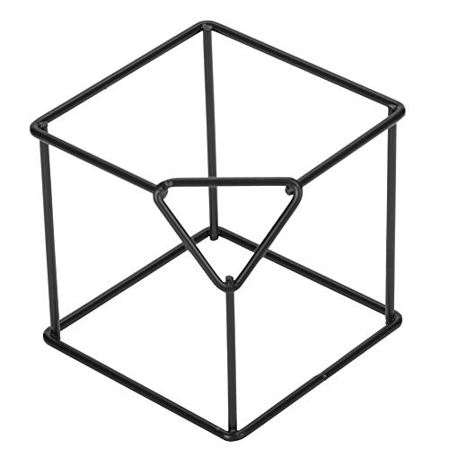 Cube Shaped Tillandsia Rack Air Plant Holder Small Plants Container (Black)