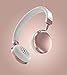 Photive HF1 Rose Gold Bluetooth Headphones. Lightweight Wireless Headphones with Premium Aluminum Finish- Balanced Sound and 12 Hour Battery