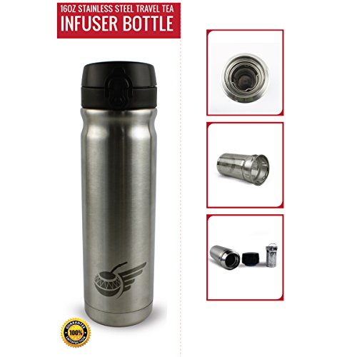 Flying Tea Gourd Travel Tea Infuser Bottle, Loose Leaf, Stai